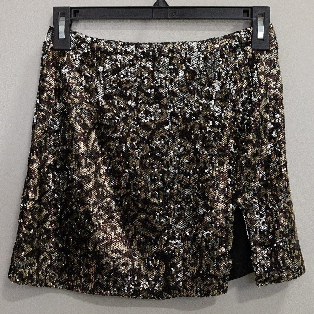 Olivaceous sequins mini skirt-S
